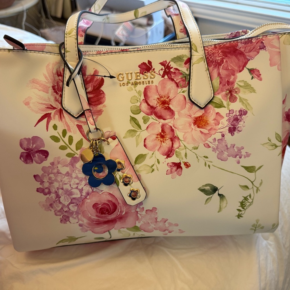 Brand new GUESS Pink Floral Tote Bag